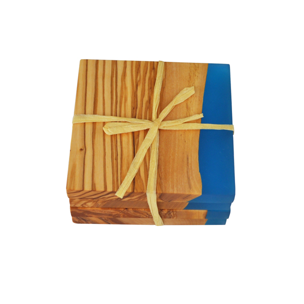 Malibu Tile Coasters - Set of 4 - Mustard, Poppy & Ocean Blue - Norwegian  Wood